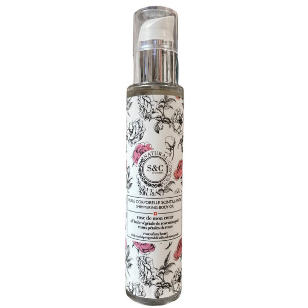 Huile corporelle luxueuse scintillante