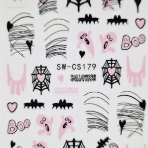 sticker nail art halloween