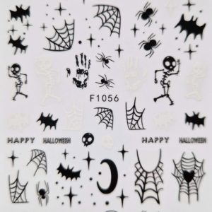 sticker nail art halloween