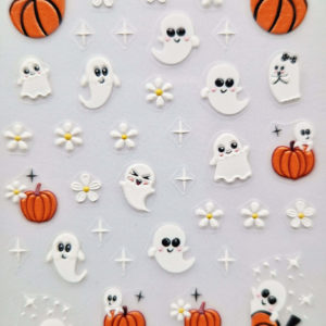 sticker nail art halloween