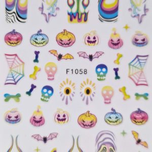 sticker nail art halloween