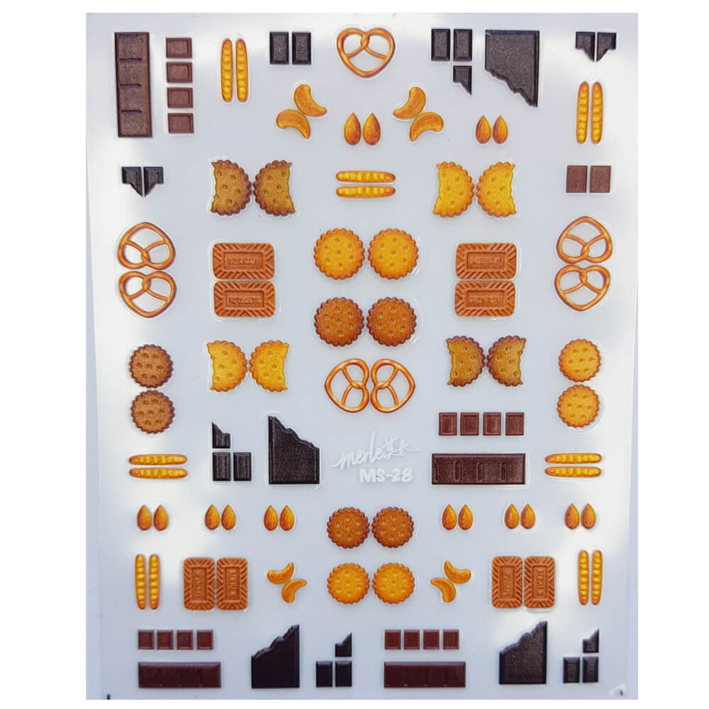 Nail Sticker biscuit choco